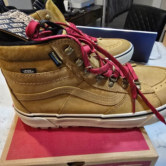 Vans Sk8-Hi Dr MTE-2 Boots Pop Lace Tan Mens Size 10 VN0009QMJM9 NEW RARE - Picture 2 of 13